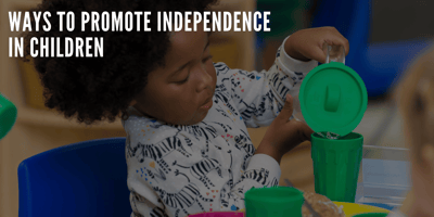 A child pouring water by herself