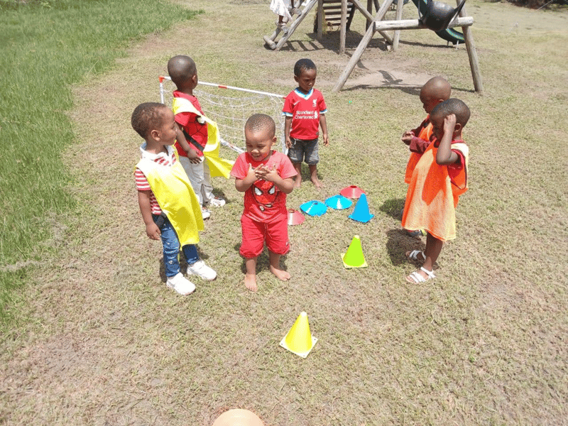 Children playing sports